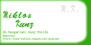 miklos kunz business card