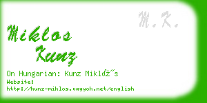 miklos kunz business card